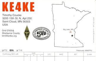 Curent KE4KE QSL