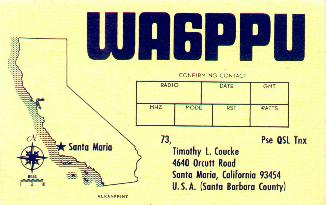 WA6PPU QSL Card